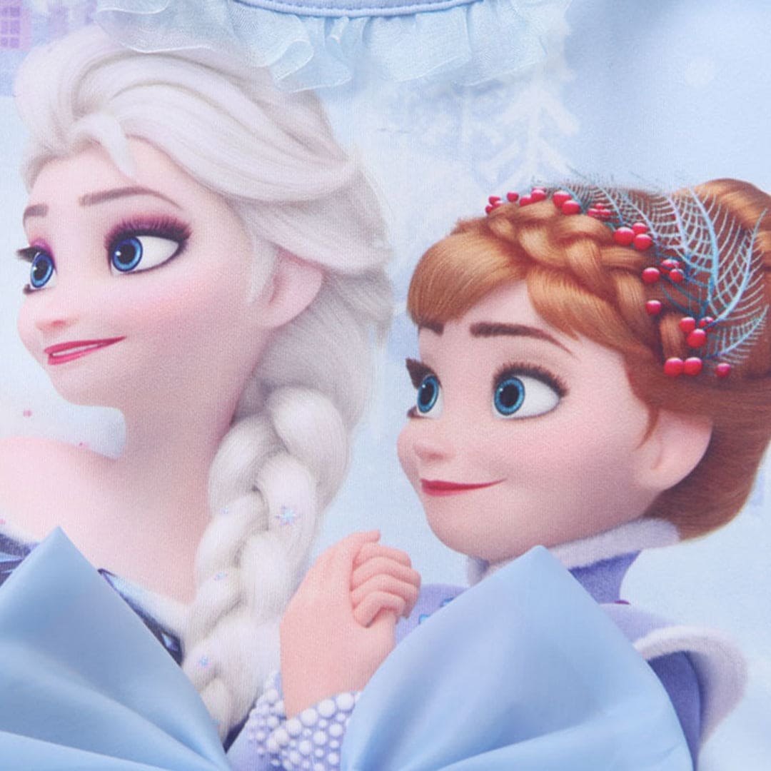 Girls Long Sleeve Frozen Princess Printed Dress Party Dresses