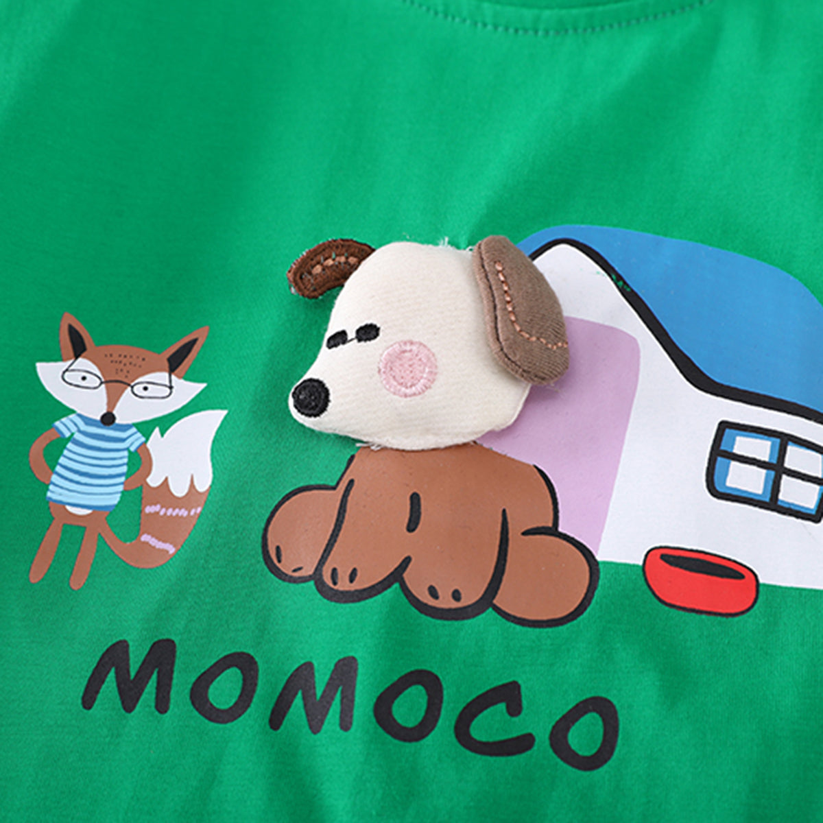Boys Green Graphic Applique Short Sleeves T-Shirt With Shorts Set 2 pc. Sets